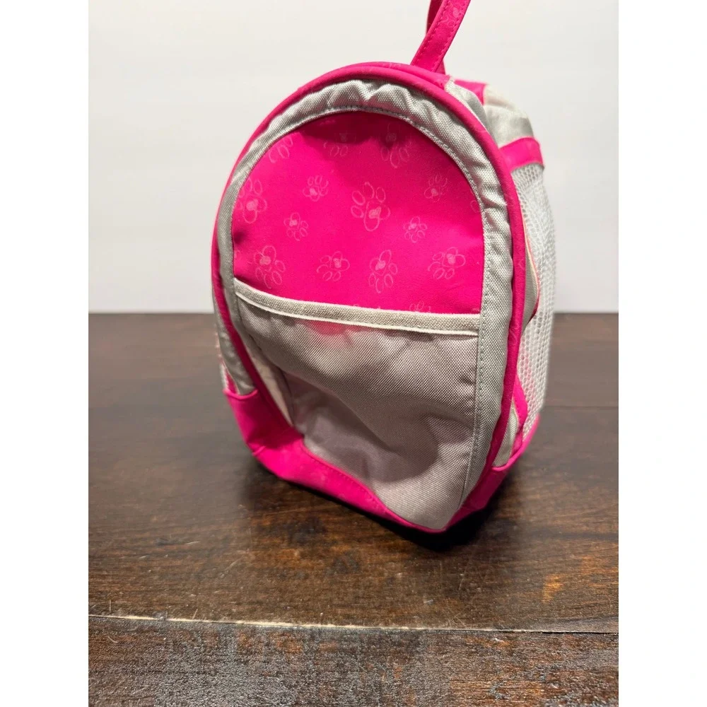 American Girl Doll Galaxy Dog Pet Travel Carry Case Pink Silver Mesh‎